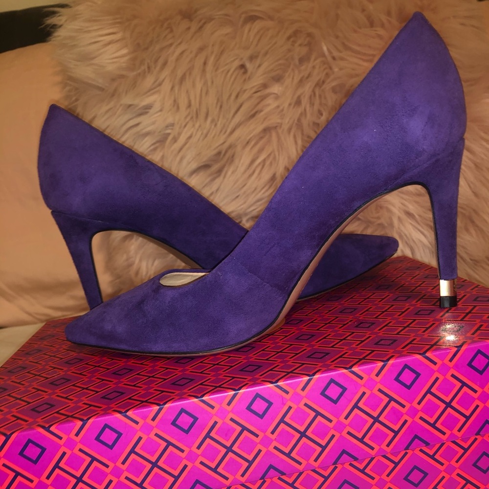 Tory Burch Royal Purple suede pump (worn once)